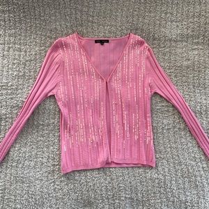 Pretty in pink sequins! Simple single hook closure